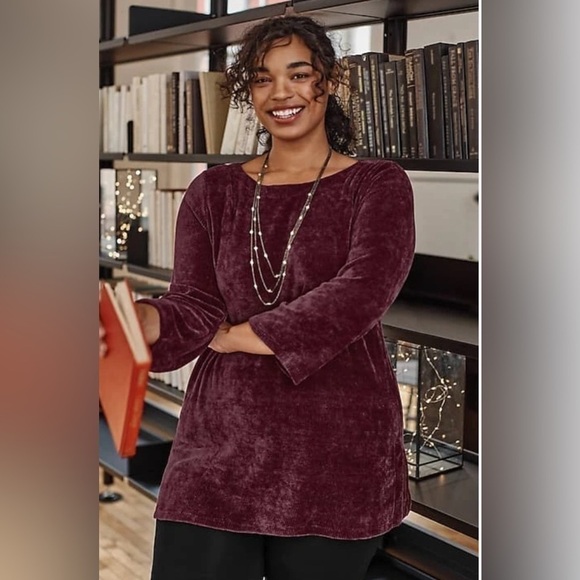 J. Jill Tops - JJill Eggplant Wearever Tunic Size L